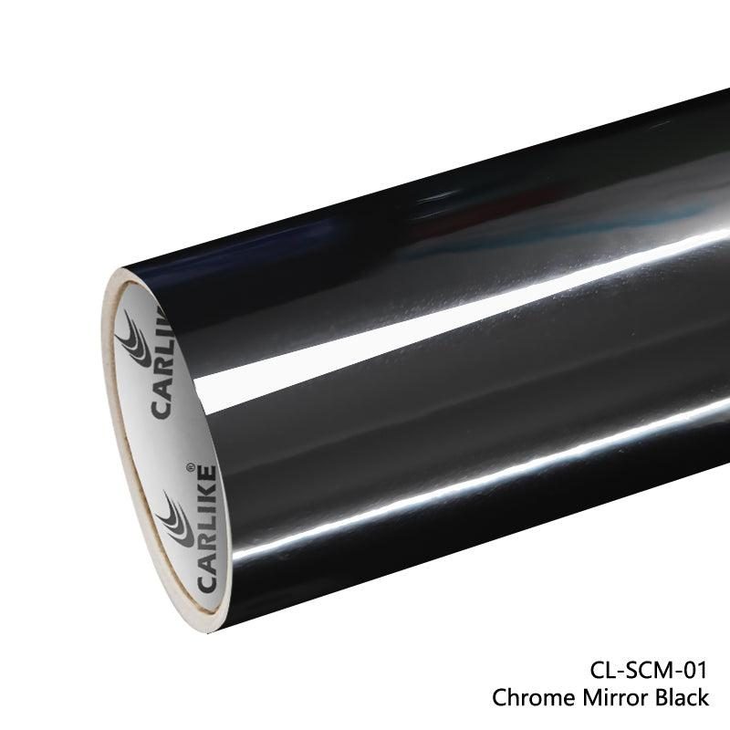 CARLIKE CL-SCM-01 Chrome Mirror Black Vinyl — 