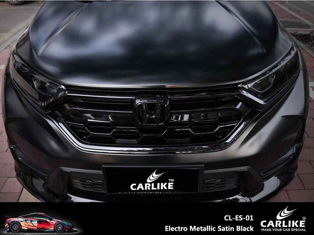 CARLIKE CL-ES-01 Électro Métallisé Satiné Noir Vinyle — 