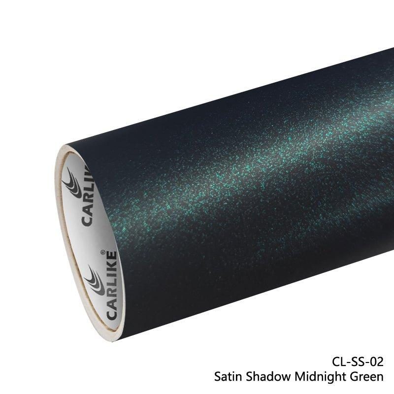 CARLIKE CL-SS-02 Satiné Shadow Minuit Vert Vinyle — 